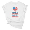 thumbnail image 2 of Womens Tops under $5 Short Sleeved Printed Round Neck T-shirt White M, 2 of 5