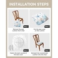 thumbnail image 6 of Summer Ocean Starfish Chair Seat Covers, Marine Life Coral Fish Jellyfish Blue Stretchable Dining Chair Seat Cushion Slipcovers with Buckle for Dining Room, Set of 6, 6 of 6