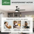 thumbnail image 6 of Hunter - Anisten Indoor Ceiling Fan With Light, 52-inch, Matte Black, Modern-style, 3-speed WhisperWind Motor, 52485, for Living Rooms, Bedrooms, 6 of 15