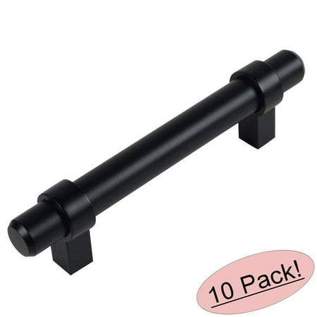96mm Cc Stainless Steel Bar Cosmas 161-96FB Flat Black Cabinet Bar Handle Pull - 3-3/4