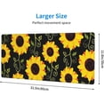 thumbnail image 2 of Stylish Floral Sunflower Printed Mouse Pad, Oversized Game Mouse Pad with Stitched Edge and Non-Slip Rubber Base, Desk Pad, Writing Pad, 2 of 7