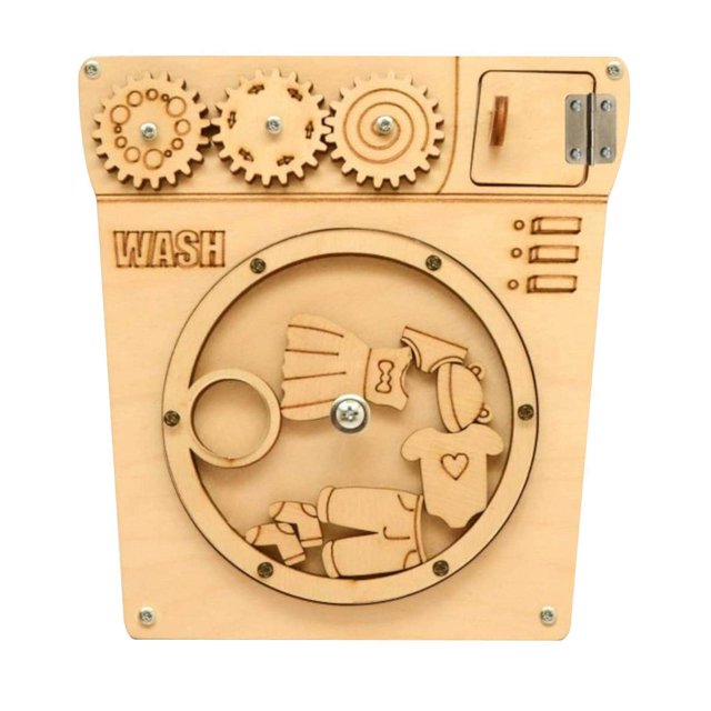 Langgg Planche d'Activités Sensorielle pour Enfants, Pièces de Planche Sensorielle pour Cadeaux de Tout-Petits Machine à Laver