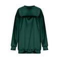 thumbnail image 4 of Busydd Women's Sweatshirts Fashion Casual Solid Color Crewneck Sweatshirts Women Comfy Loose Pullover Women's Long Sleeve Tops M, 4 of 6