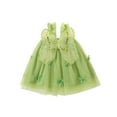 thumbnail image 2 of Yunliwuli Toddler Baby Girl Summer Tulle Dress, Sleeveless 3D Butterfly Wing Sleeveless A-Line Beach Wedding Party Dress, 2 of 10