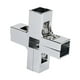 thumbnail image 2 of Conector de abrazadera para tubo cuadrado de 1" x 1" Instale fácilmente aleación de aluminio resistente Forma de cruz plateada, 2 of 8