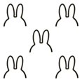 thumbnail image 3 of relayinert Rabbit Nightlight LED Lamp USB for Children s Room Cute and Decorative Black 29x30cm 5Set, 3 of 6