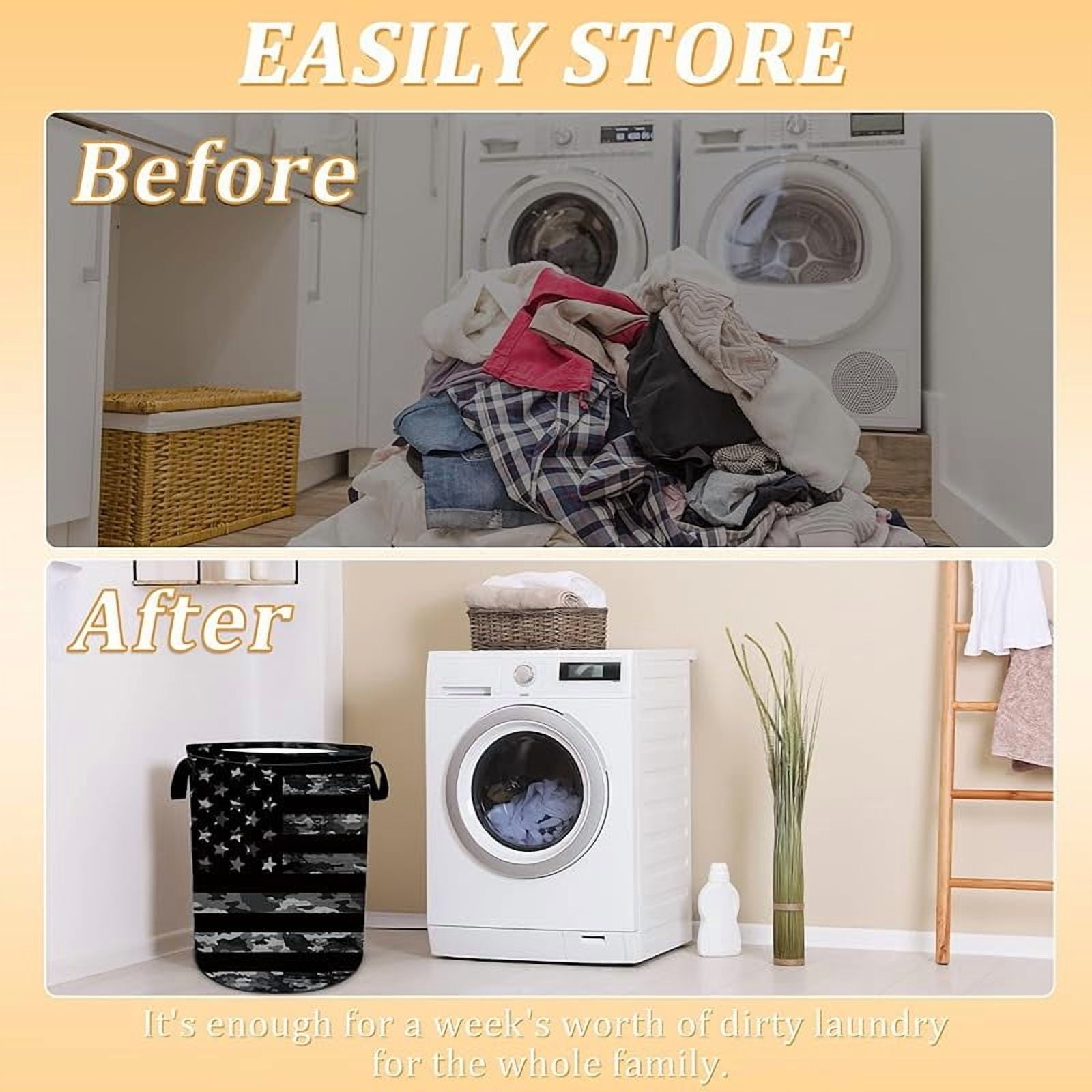 American Football Texture Laundry Basket, Sports Theme Laundry Hamper Foldable Waterproof Funny Tote Bag Dirty Clothes Storage Bucket Toy Organizer for Bathroom/Laundry/Bedroom