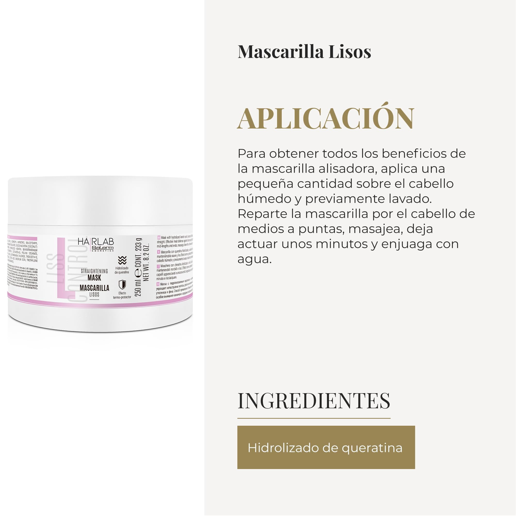 Salerm Hair Lab Straightening Mask -8.45  oz