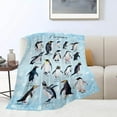 thumbnail image 6 of Cute Penguin Blanket for Girls Women Flannel Fleece Animal Penguins Throw Blanket Cozy Plush Ultra Soft Fuzzy Snowflakes Party Blankets for Bed Couch Sofa 60"X50", 6 of 6