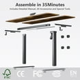 thumbnail image 6 of VVENACE Electric Standing Desk Height Adjustable Desk 55 inch 4 Memory Height Ergonomic Sit Stand up Desk for Home Office, Brown, 2 Split Boards, 6 of 11