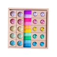 thumbnail image 3 of Bloques de Gemas de Madera Acrílica, Bloques de Construcción de Piedras Preciosas, Juego Abierto, Regalo Ideal, Coordinación Mano-ojo, Juguete Apilabl, 3 of 8
