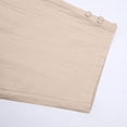 thumbnail image 6 of Trikvn Linen Capris Men Loose Fit Summer Casual Drawstring Elastic Waist Cropped Pants Breathable Beach Vacation Trousers with Pockets, 6 of 6