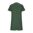 thumbnail image 4 of FengLS Women's Plus Size Dress Summer Comfy Wide Hem Short Dress with Pockets Causal Breathable V-Neck Short Sleeves Vacation Dress, 4 of 6