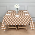 thumbnail image 3 of Orange and White Checkerboard Pattern Square Tablecloth,Waterproof Square Table Cover,Wipeable Spillproof Washable Table Cover for Home Kitchen Party Decor 60"x60"(152x152cm), 3 of 6