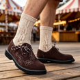 thumbnail image 2 of Men's Embroidered Suede Side-Lace Casual Shoes With Sole for Everyday, 2 of 8