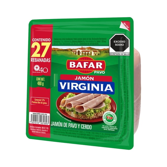 Jamón Bafar Virginia 480 g