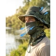 2 in 1 Outdoor Sports Boonie Hat, Camo Sun Hat with Face & Neck Flap ...