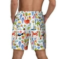 thumbnail image 2 of Lsque Mens Swim Trunks Hello Summer2 Pattern - Bathing Suit Compression Liner - Beach Swim Shorts Swimwear - (S-3XL) - Stretch Quick Dry -X-Large, 2 of 9