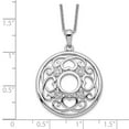 thumbnail image 4 of Auriga 925 Sterling Silver Rhodium-plated CZ Wisdom Of Friendship. Necklace for Women 18", 4 of 6