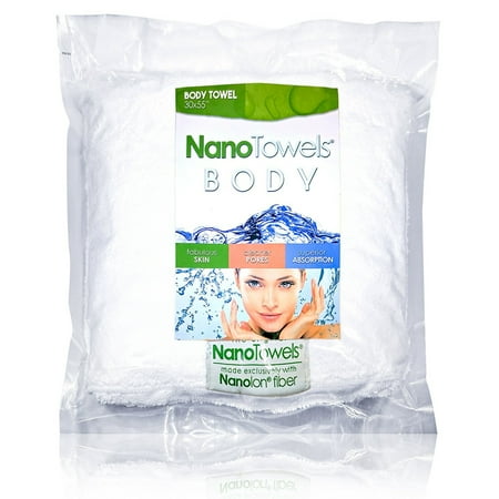 Absorbent Hair Towel - Nano Towels Body Bath & Shower Hair Towel. Super Absorbent. Wipes Away Dirt, Oil and Cosmetics. Use As Your Sports, Travel, Fitness, Kids, Beauty, Spa or Solon Luxury Towel. 20x40”.