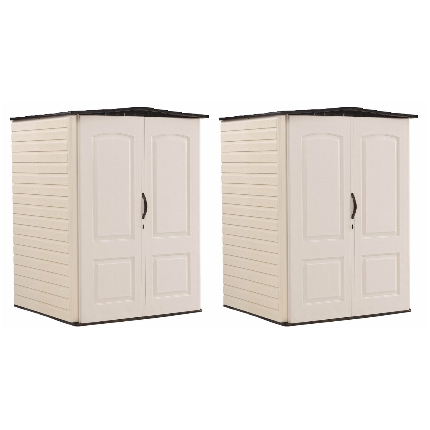 Rubbermaid Medium 106 Cubic Ft Gardening Vertical Outdoor Storage Shed (2 Pack)