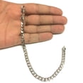 thumbnail image 4 of 14k White Solid Gold Miami Cuban Link Chain Mens Bracelet, 5.7mm, 8.5", 4 of 4