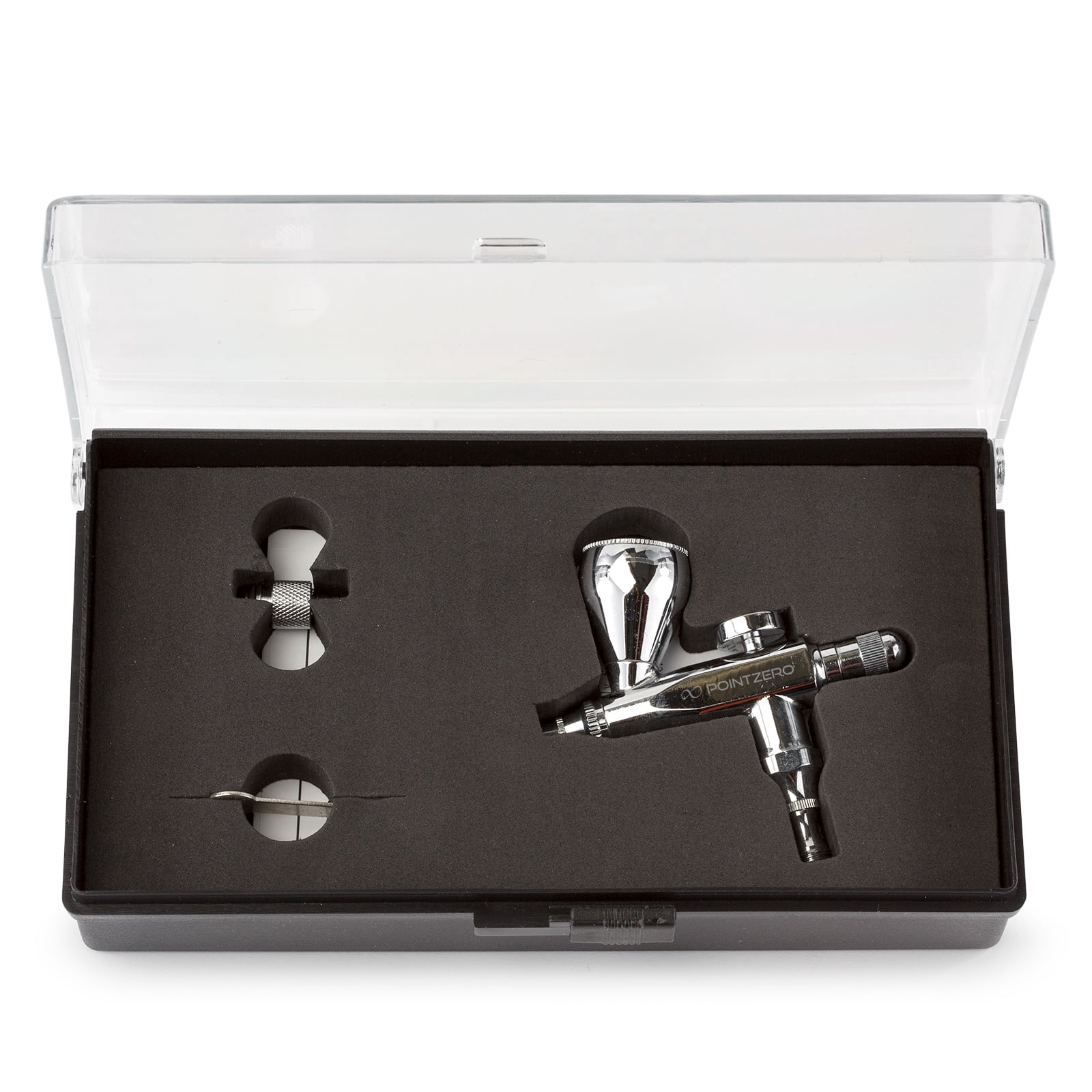 PointZero Single Action 7cc Gravity-Feed (Stubby) Airbrush Set - .3mm Nozzle