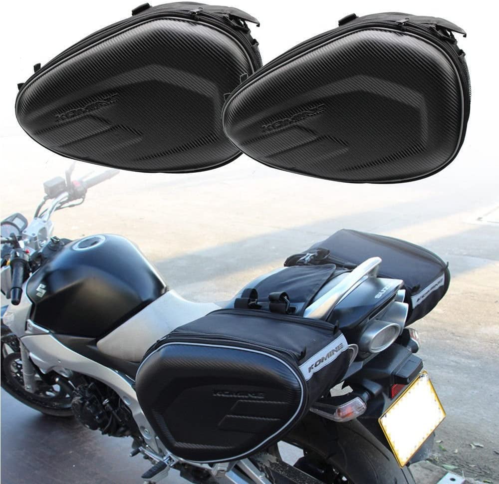 Universal Motorcycle Bike Pannier Bag Suitcase Box Saddlebags & 2PC Rain Cover