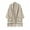 #1098-Beige, variant on Women's Plus Size Hooded Knitted Cape Shawl with Plaid Print and Tassel Trim Casual Versatile Winter Style