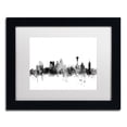thumbnail image 2 of Trademark Fine Art "San Antonio Texas Skyline B&W" Canvas Art by Michael Tompsett, White Matte, Black Frame, 2 of 4