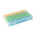 thumbnail image 4 of 28 Day Pill Planner Travel Pills Organizer 28 Day Pill Box 4 Weeks A Month Pill Case for Travel Clear Shell, 4 of 9