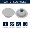 thumbnail image 3 of 10 piezas de tapones para agujeros de 3/8 pulgadas (9 mm) que se ajustan a agujeros de 8 mm, tapón impermeable, tapón de tubo, gris, 3 of 6
