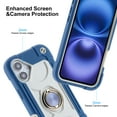 thumbnail image 5 of Compatible with iPhone 16 Case, with 360° Rotate Ring Stand, Military Grade Drop Protection Full Body Rugged Heavy Duty Case 3 in 1 Protective Cover, Blue, 5 of 6