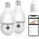 thumbnail image 1 of Q17 Foco con Camara de Seguridad WiFi, 2MP Camara de Foco, iCSee O Tris Home App, Base E27, Visión Nocturna, Audio Bidireccional, Detección de Movimiento con Alerta, Compatible con,2PCS, 1 of 17