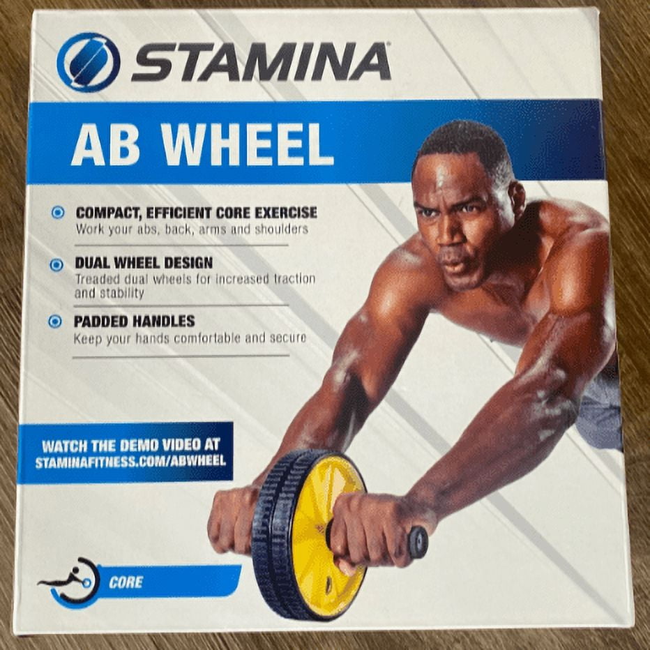 Stamina Dual Ab Wheel, 7 Diameter, Core Strength, Abdominal Trainer