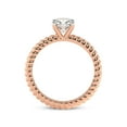 thumbnail image 4 of 1 Carat IGI Certified Cushion Shape Lab Grown Diamond Engagement Ring | 14K Rose Gold |Sansa Solitaire Diamond Ring | FG-VS1-VS2 Quality Friendly Diamonds, 4 of 4
