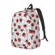thumbnail image 1 of Disketp Red Ladybugs On Black Dotted Mochila de Lona Estampada, Mochila Escolar de Viaje Ligera para Estudiantes y Portátil-Medium, 1 of 5