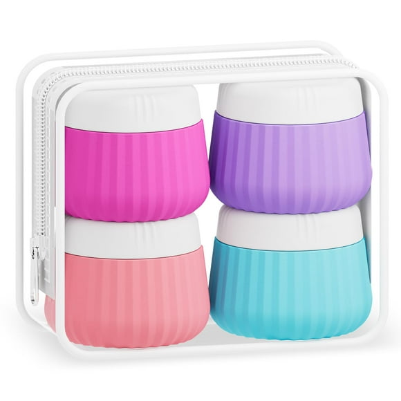 Frascos de silicona Mrsdry Travel Containers de 90 ml, paquete de 4 con bolsa