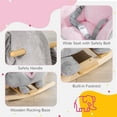 thumbnail image 6 of Qaba Baby Rocking Horse Elephant Rocking Chair Toddler Rocker Toy with Sound Wooden Base Seat Safety Belt for 1.5-3 Year Old, Gray, 6 of 9