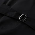 thumbnail image 4 of IYTR Mens Two Breasted Suit Vest Solid Color Button-up Lapel Coat Sleeveless Jacket Business Casual Vest Jacket with Pocket Black M, 4 of 5