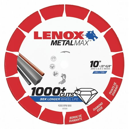 UPC: 0885363171761 | Lenox 10 x 0.62 in. Metalmax Diamond Cutoff Wheel