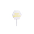 thumbnail image 2 of Herramienta DIY para Tartas, adorno acrílico para cupcakes, tablero de cumpleaños, banderas para plantar, tartas redondas hexagonales, Herramientas y accesorios para hornear Hexagonal/Oro Blanco Moyic HA067446-04, 2 of 6