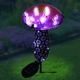 thumbnail image 3 of Hi-Line Gift 16.25" LED Solar Powered Mushroom Stake, Pink, 3 of 5