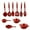 Red-RD-home supplies, variant on LEFTHIGH Home 13 Piece Cookware Set Non-Stick Pots and Pans Maifan Stoneware Soup Pot Milk Pan Frying Pan with Spatulas Glass Lids Kitchen Cooking Set Black Pink Blue Purple Red Christmas Decorations