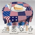 thumbnail image 6 of 4th of July Table Cloth 60Inch, Patriotic Round Red Tablecloth, American FLag Tablecloth for Independence Day Memorial Day Decorations, Polyester Rable Cover for Party Picnic Dinner Outdoor, 6 of 6