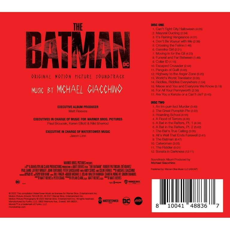 The Batman Original Motion Picture Soundtrack - Audio CD