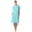 Amazonite Dots, variant on Aria 100% Cotton Raglan Sleeve Smocked Neck Sleepwear Gown, Sizes XS-5X