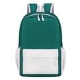 thumbnail image 2 of ibiyuan Backpack for School Unisex Ergonomic School Bag Large Capacity with Pockets Geometric Back To School Casual, Daily Use, Commute,One Size,Dark Green, 2 of 3
