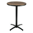 thumbnail image 3 of KFI Studios Mode 2.5' Round Bistro Table, Walnut, Arched X-Base, 3 of 3