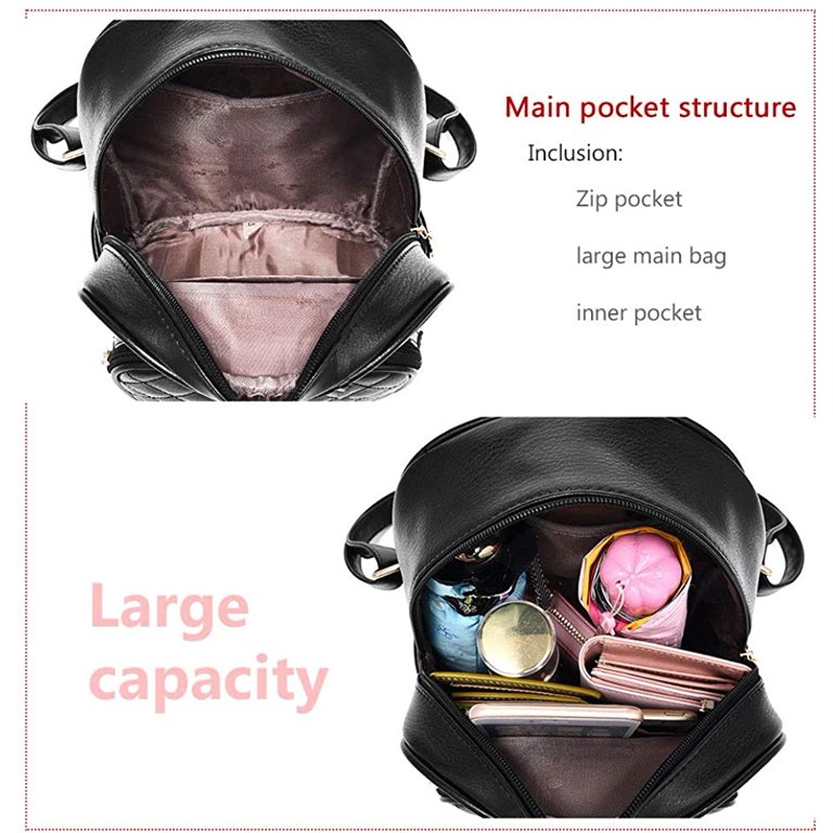 7129 Leather Backpack Purse Multi-functional Elegant Daypack Soft Leather Amazon.com: COOLCY Genuine Leather Backpack Purse for Women  main image 3